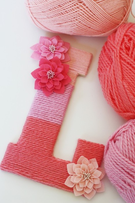 DIY How to Make a Yarn Wrapped Ombre Letter