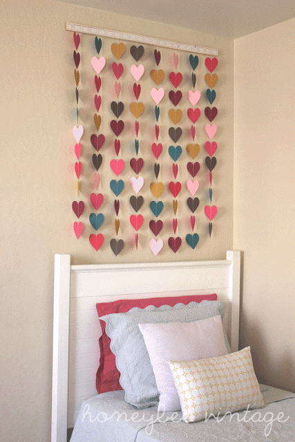 DIY Paper Heart Wall Art