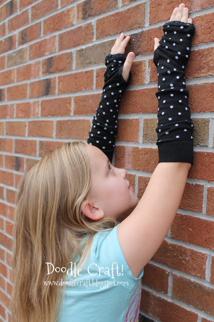 Fingerless Glove Arm Warmers made from Socks