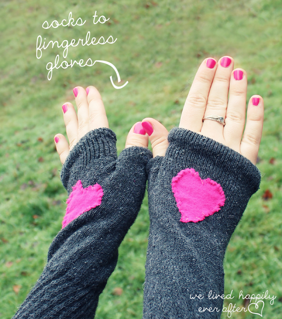 Fingerless Gloves Made From Socks