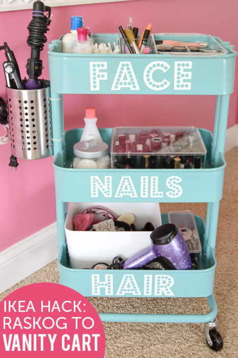 IKEA Raskog Hack DIY Rolling Vanity