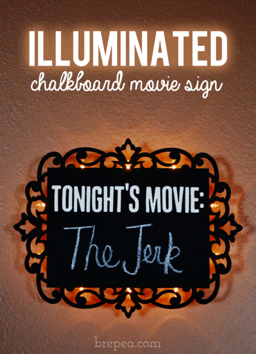 Illuminated Chalkboard Movie Sign