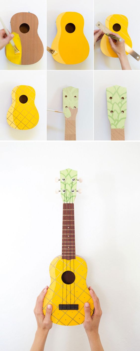 pineapple guitar art