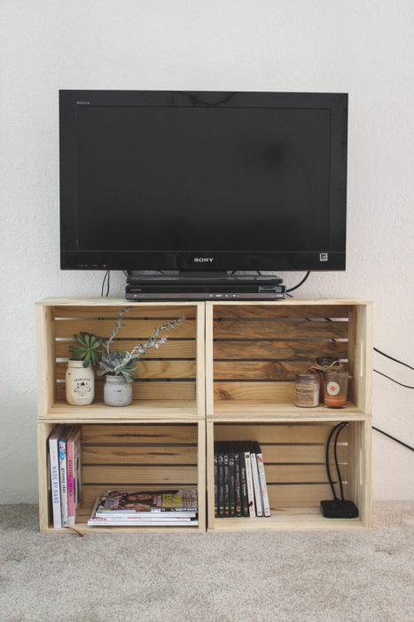 DIY Crate TV Stand