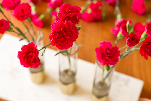 Gilded Gold Glass Bud Vases