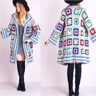 Granny Square Fall Coat