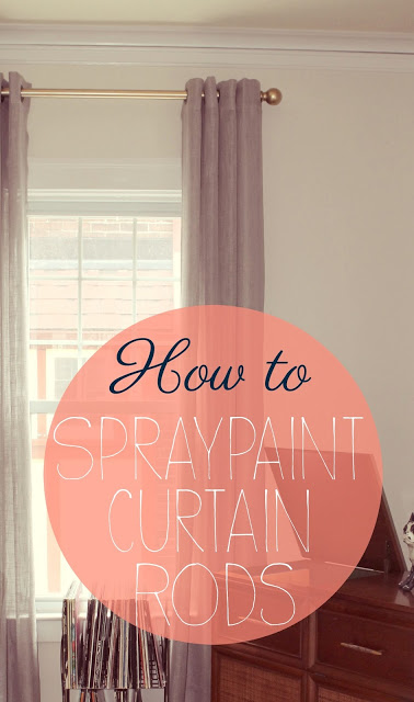 How to Spray Paint Curtain Rods