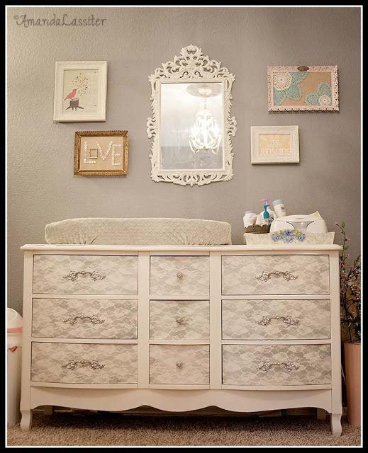 Spray Paint a Vintage Nursery Dresser