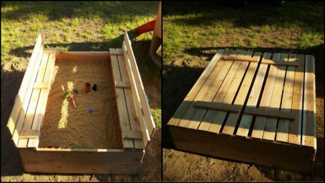 DIY Sandbox with Cover