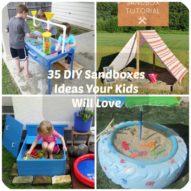 diy kids sandpit