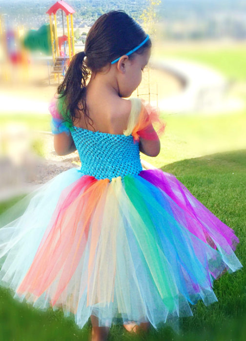 No Sew Rainbow Tutu Tutorial