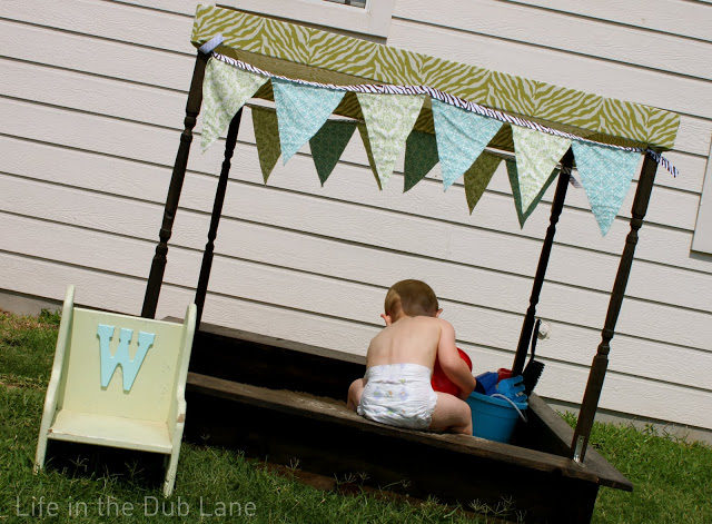 Pottery Barn Inspired Sandbox