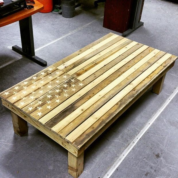 American Flag Coffee Table Pallet Furniture