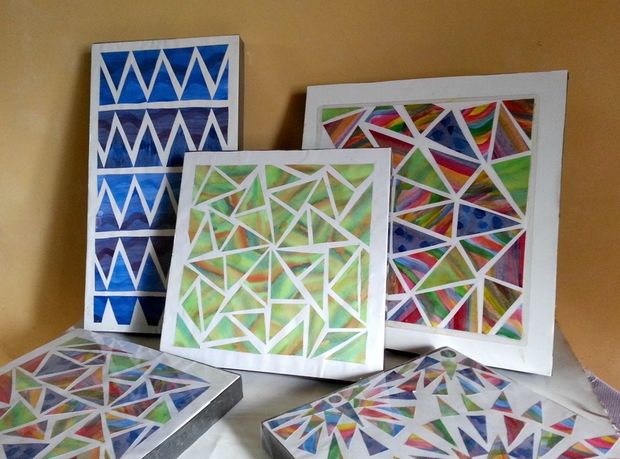 Chromatic Geometric Wall Art