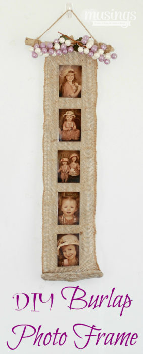 DIY Burlap Photo Frame