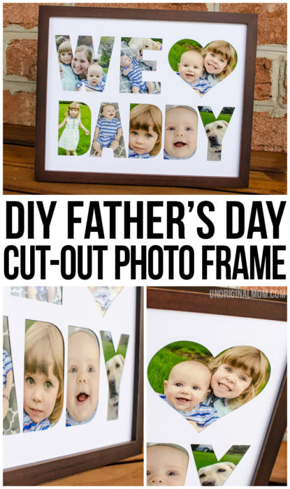 DIY Fathers Day Photo Frame Tutorial