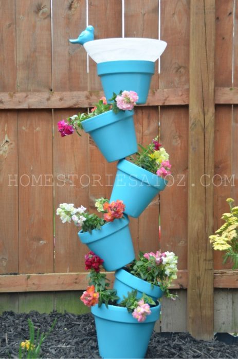 DIY Garden Planeter Birds Bath