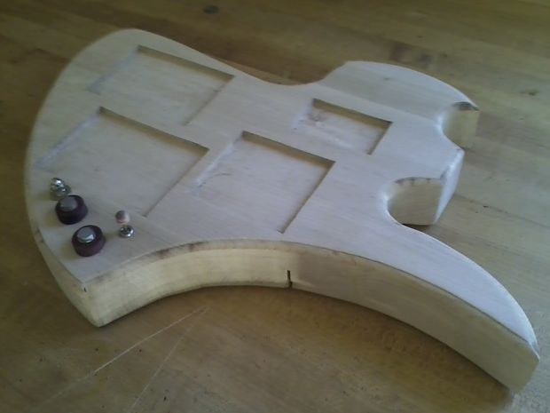 Guitar body picture frame