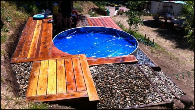 Livestock Tank Turned DIY Swimming Pool
