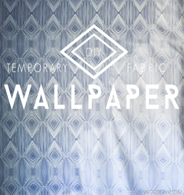 Temporary DIY Fabric Wallpaper
