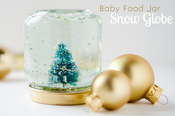 Baby Food Jar Snow Globe