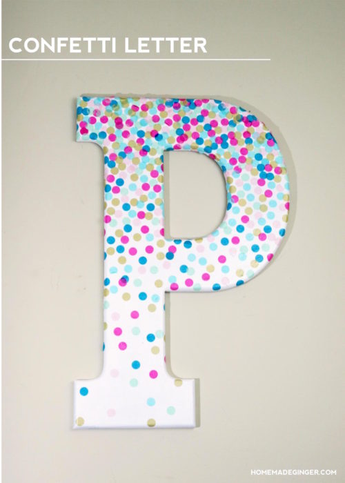 DIY Confetti Letter for Home Decor