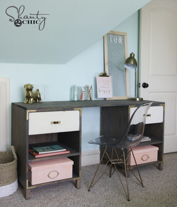 DIY Cubby Storage Desk