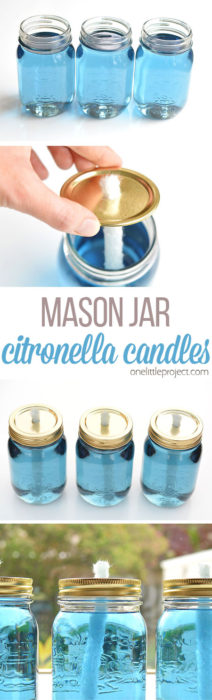 How to Make Mason Jar Citronella Candles