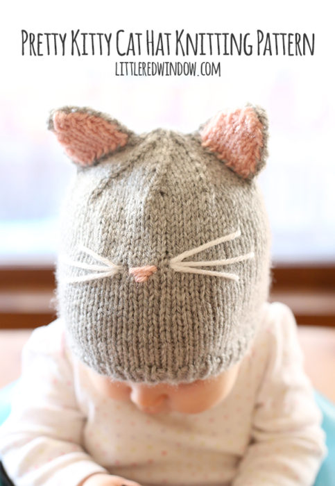 Pretty Kitty Cat Hat Knitting Pattern