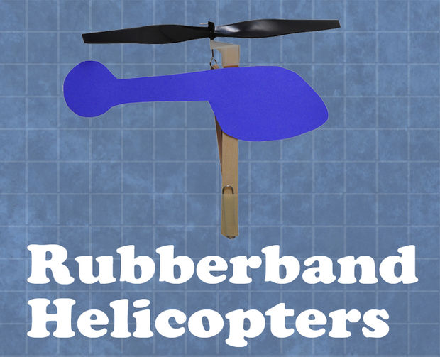 Rubberband Helicopters step by step