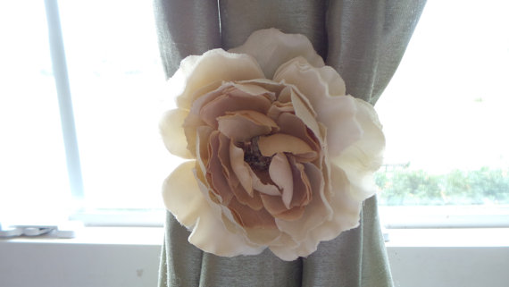 Rustic Floral Curtain Tie Backs