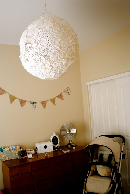 DIY Doily Lamp