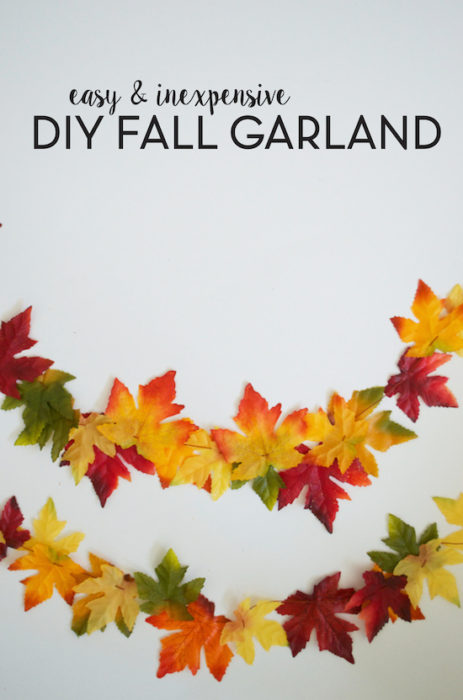 Easy & Inexpensive DIY Fall Garland