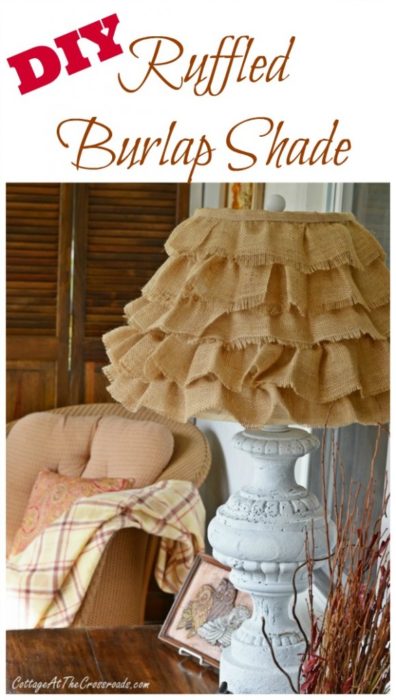 DIY Ruffled Burlap Shade