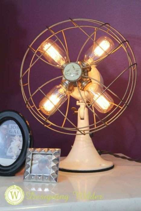 Flea Market Transformations Old Fan Into Lamp