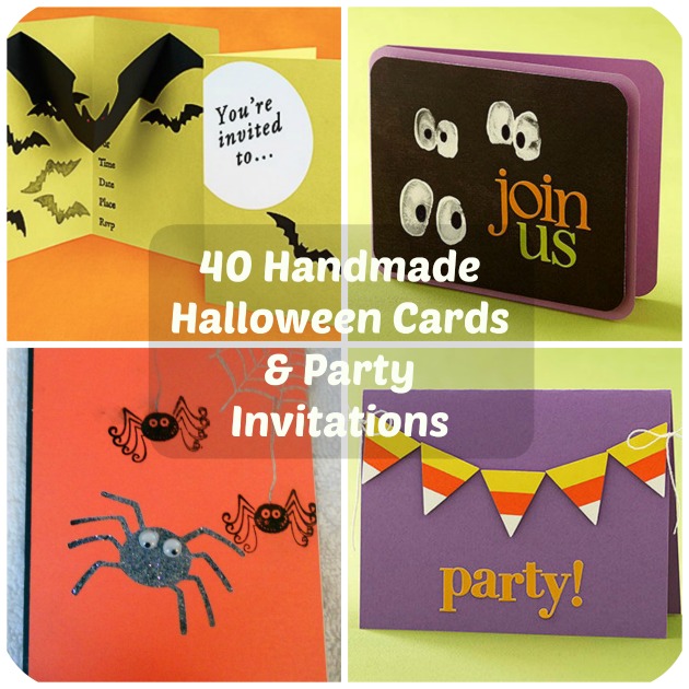 40 Handmade Halloween Cards Party Invitations