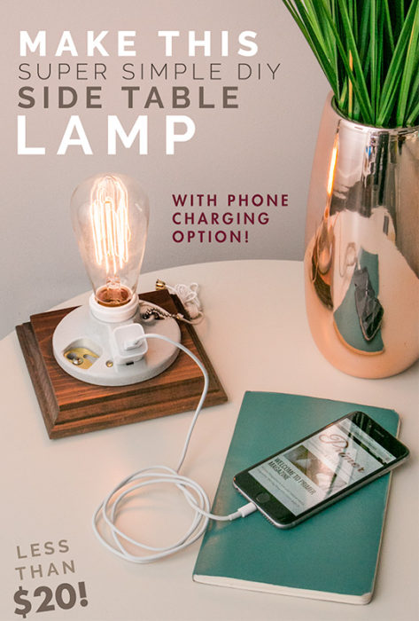 Make This Super Simple Lamp with Phone Charging Option
