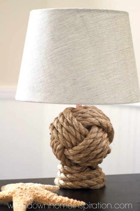 Pottern Barn Rope Knot Knockoff Lamp