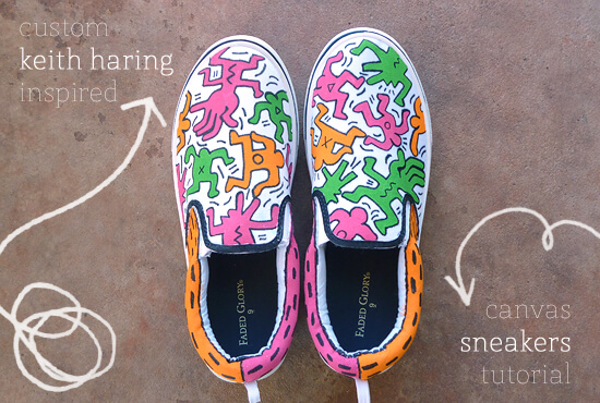 custom-keith-haring-inspired-canvas-sneakers-tutorial
