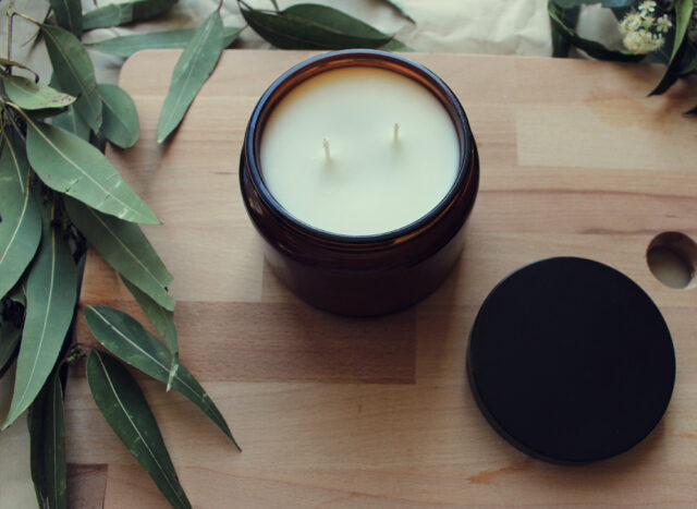 Eucalyptus scented soy candle