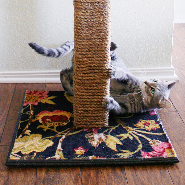 homemade cat tree house