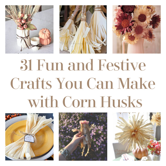 Corn Husk Pumpkins DIY - Paint Me Pink