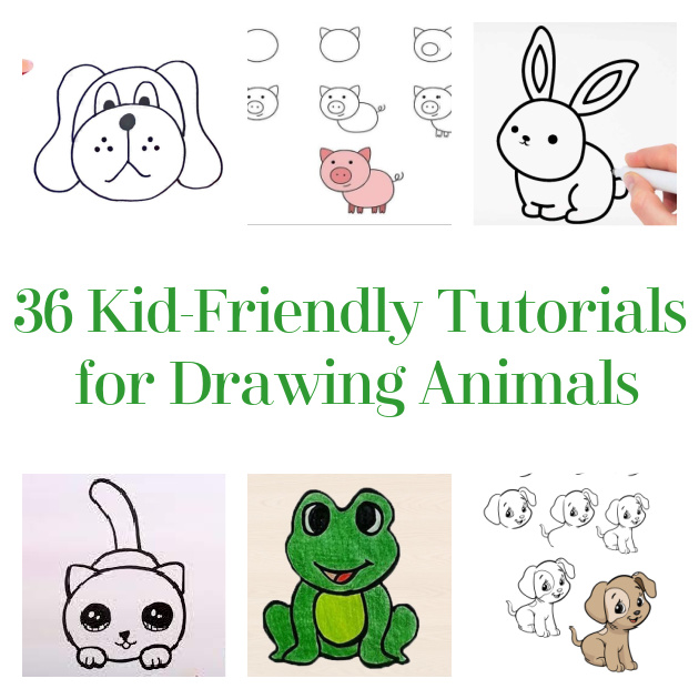 36 Kid-Friendly Tutorials for Drawing Animals